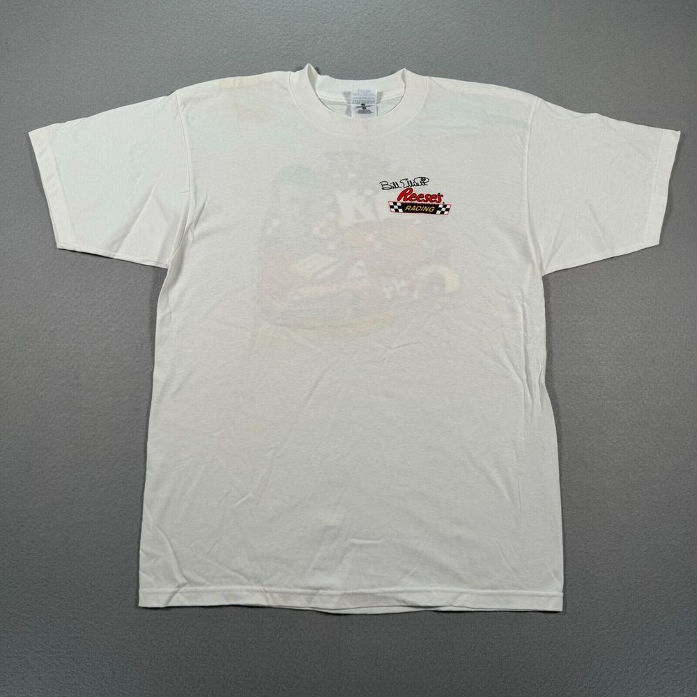 Vintage‎ Bill Elliott Nascar T-Shirt Mens XL White Gildan McDonalds Racing 1996